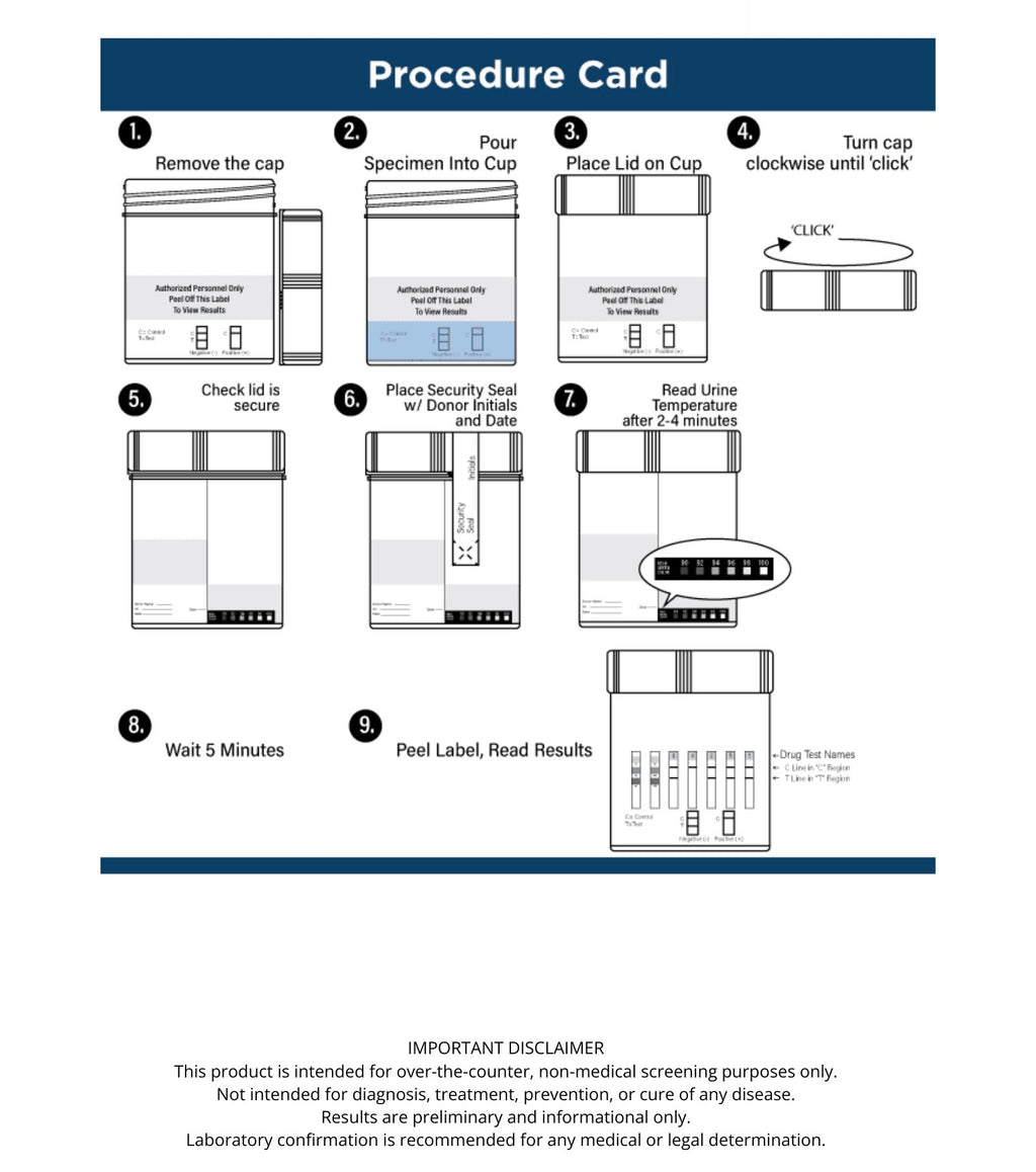 13 Panel Drug Test Cup [5 Pack]