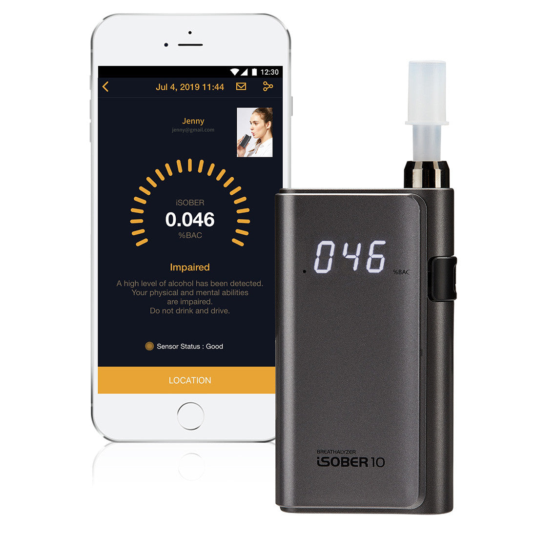 Alcohol Breathalyzer | Isober 10 Breathalyzer – Connectable With Smartphone App