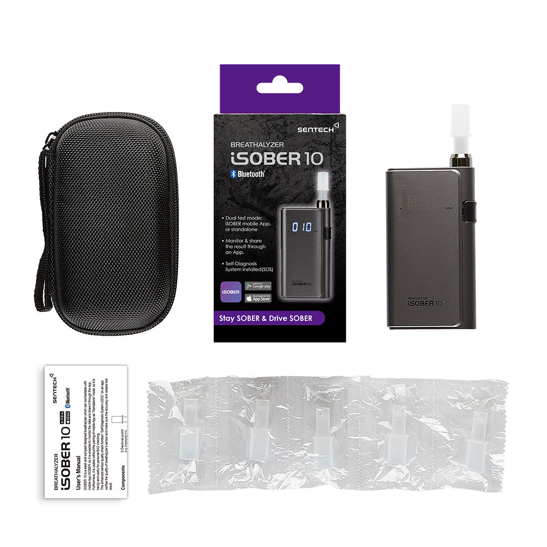 Alcohol Breathalyzer | Isober 10 Breathalyzer – Connectable With Smartphone App